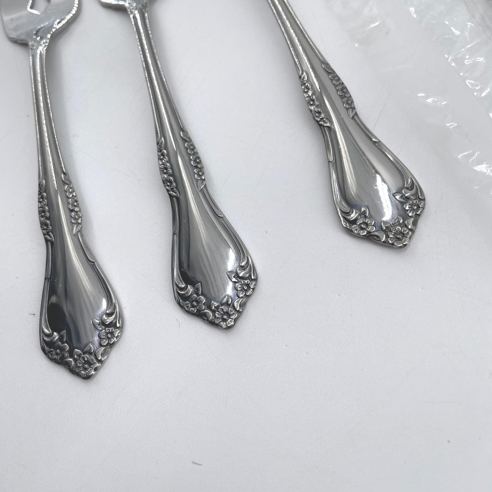 Wm Rogers Mansfield Salad Fork x6 Oneida Stainless Glossy - Picture 2 of 7